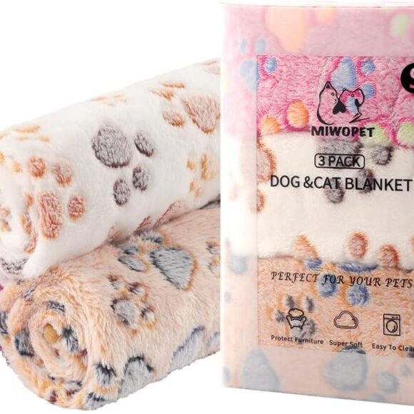 3 Pack Cat and Dog Blanket Soft & Warm Fleece Flannel Sleep Mat, Great P… - Picture 6 of 6